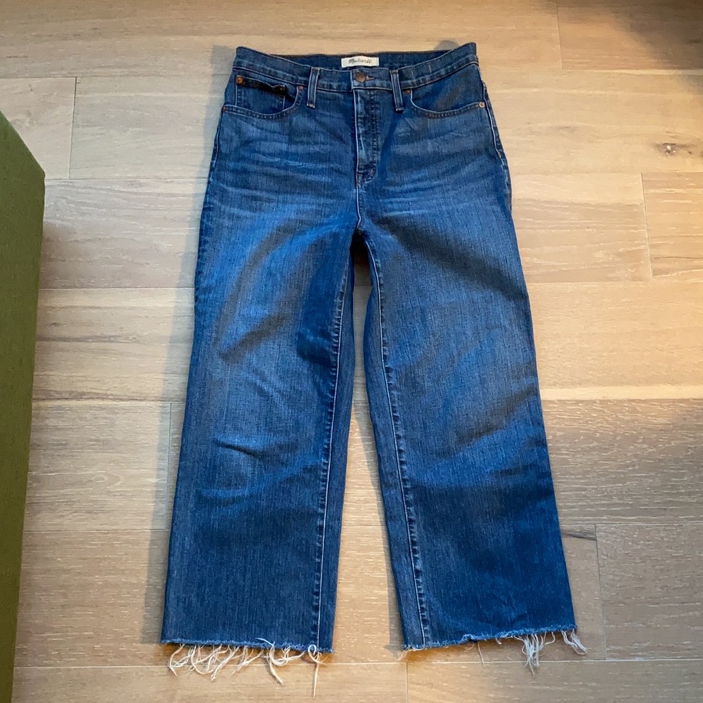 Madewell slim wide leg crop jeans size 29